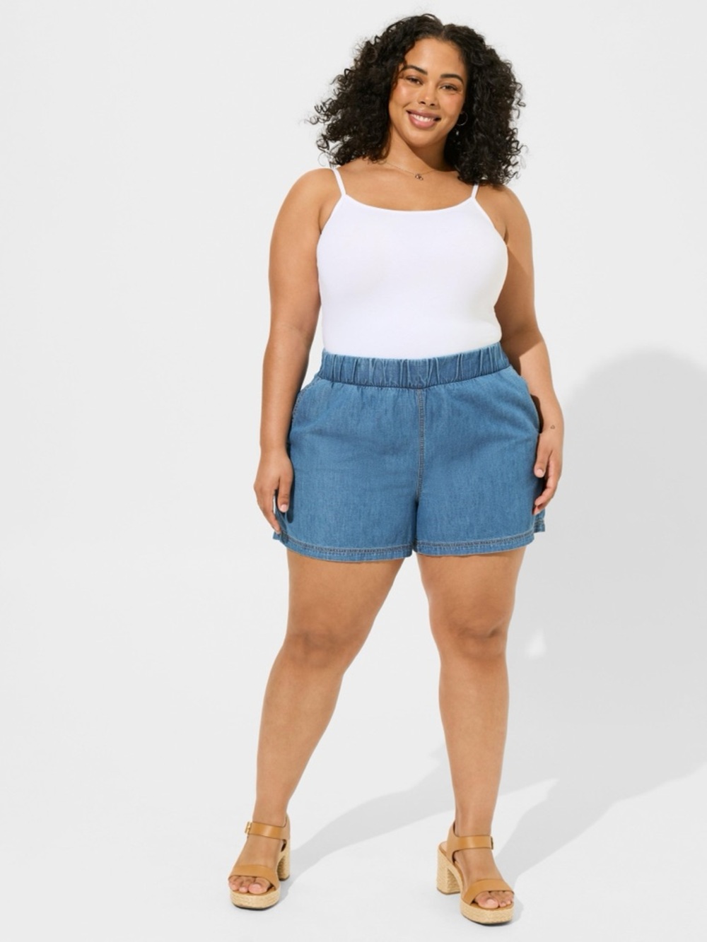 Torrid 5 Inch Pull-on Lightweight Denim High-Rise Short